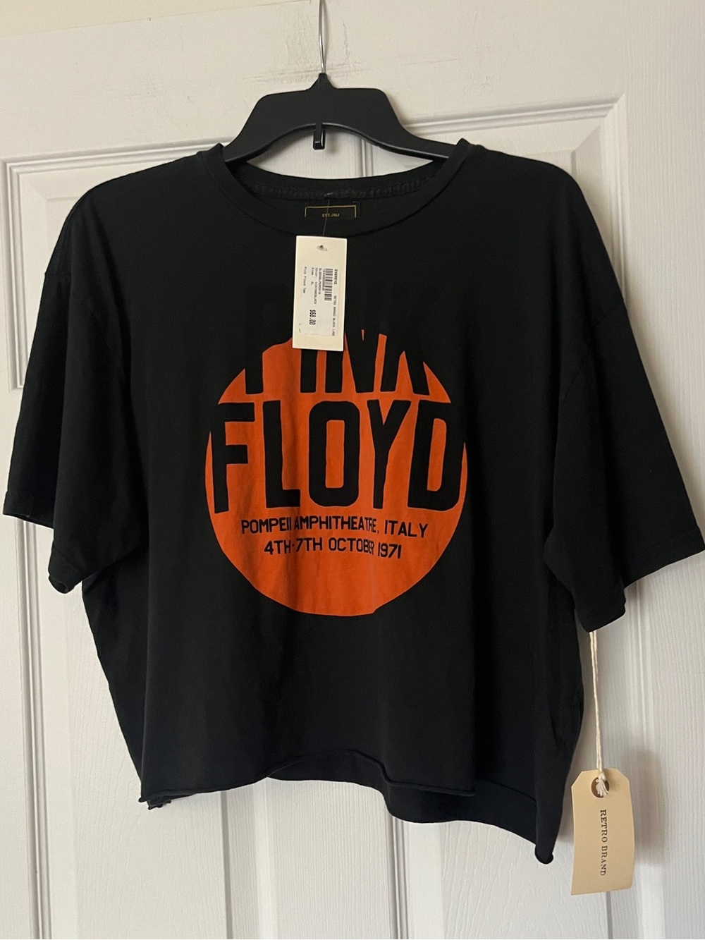 NWT Original Retro Brand Black Label Pink Floyd Pompeii Graphic Tee XL Evereve